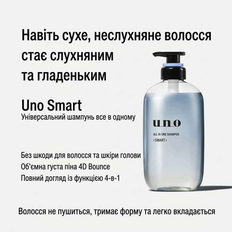 FineToday Uno Smart шампунь для чоловіків 4в1 480 мл