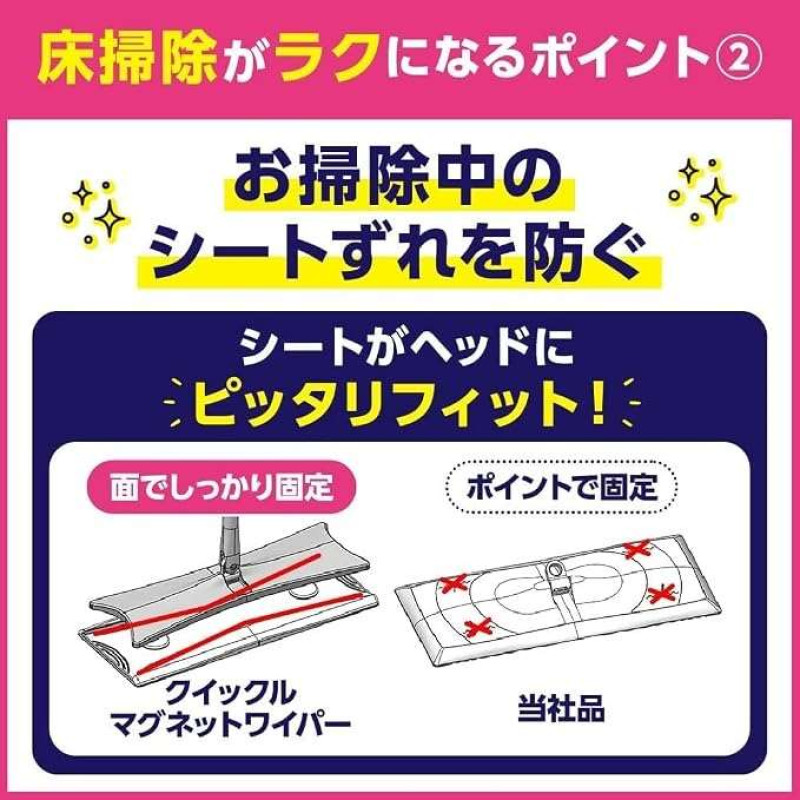 Kao Quickle Magnetic Wiper швабра для миття підлоги, магнітна фіксація, розбірна, 1 шт