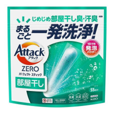 Kao Attack ZERO Perfect Stick дезодоруючий засіб для прання, сушка в приміщенні, 55 стіків