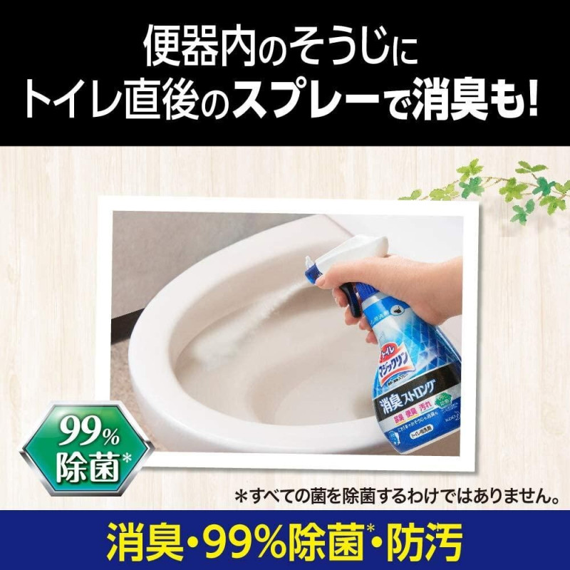 Kao Toilet Magiclean дезодоруючий очищуючий спрей для туалету, трав'яний аромат, 400 мл