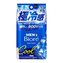 Kao Men's Biore Body Sheet Extra Cooling дезодоруючі серветки з ментолом для тіла та пахв для чоловіків 26шт