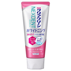 Kao Clear Clean Nexdent Whitening відбілююча зубна паста з фтором та мікрогранулами, яблучно-ромашковий смак, 120 г