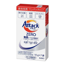 Kao Attack ZERO One Pack жидкость для стирки, легкий аромат, 10 г × 7 пакетиков