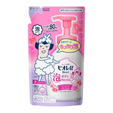 Kao Biore U Foaming Body Wash Angel Rose пенное мыло для тела для детей и взрослых, сменный блок 480 мл для дозаторов-пенообразователей