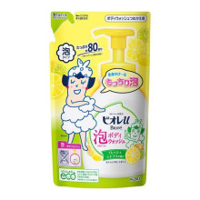 Kao Biore U Foaming Body Wash Fresh Citrus пінне мило для тіла для дітей і дорослих, поповнення 480 мл для дозаторів-піноутворювачів
