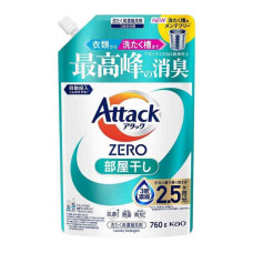 Kao Attack ZERO рідина для прання для сушіння в приміщенні, поповнення 760 г