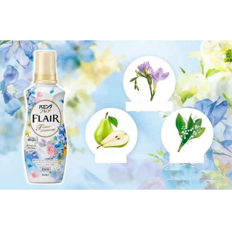 Kao Humming Flaіr Flower Harmony Кондиціонер для білизни, свіжий квітковий аромат, 520 г