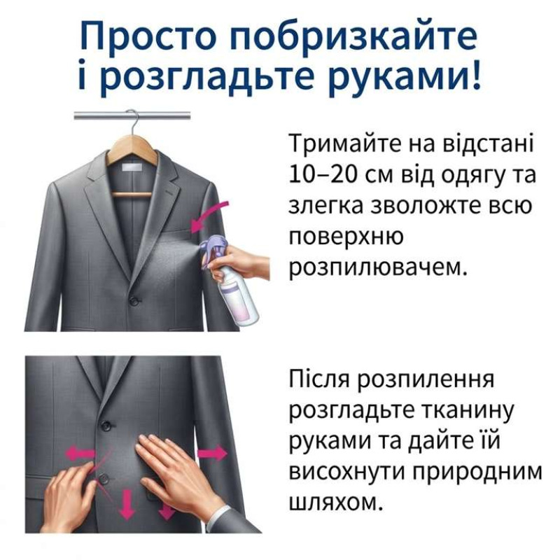 Kao Style Care Clothing Mist спрей-антистатик для розгладження одягу, 200 мл