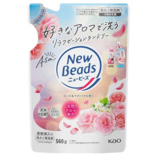 Kao New Beads Rose рідкий засіб для прання & Magnolia, поповнення 560 г