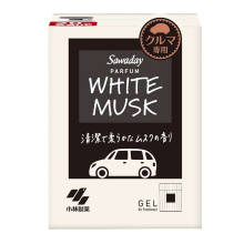 Kobayashi Sawaday Car Gel Parfum White Musk автомобильный парфюмированный освежитель воздуха, гелевый, 110 г