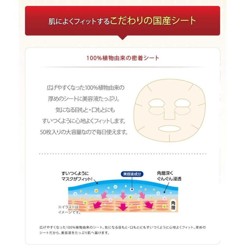 KOSE Clear Turn увлажняющая маска 6 в 1 от мелких морщин 50 шт