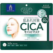 KOSE Clear Turn CICA зволожувальна маска з центелою 40 шт