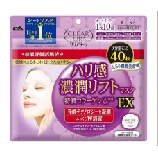 KOSE Clear Turn EX зволожувальна маска 6 в 1 для пружності шкіри 40 шт