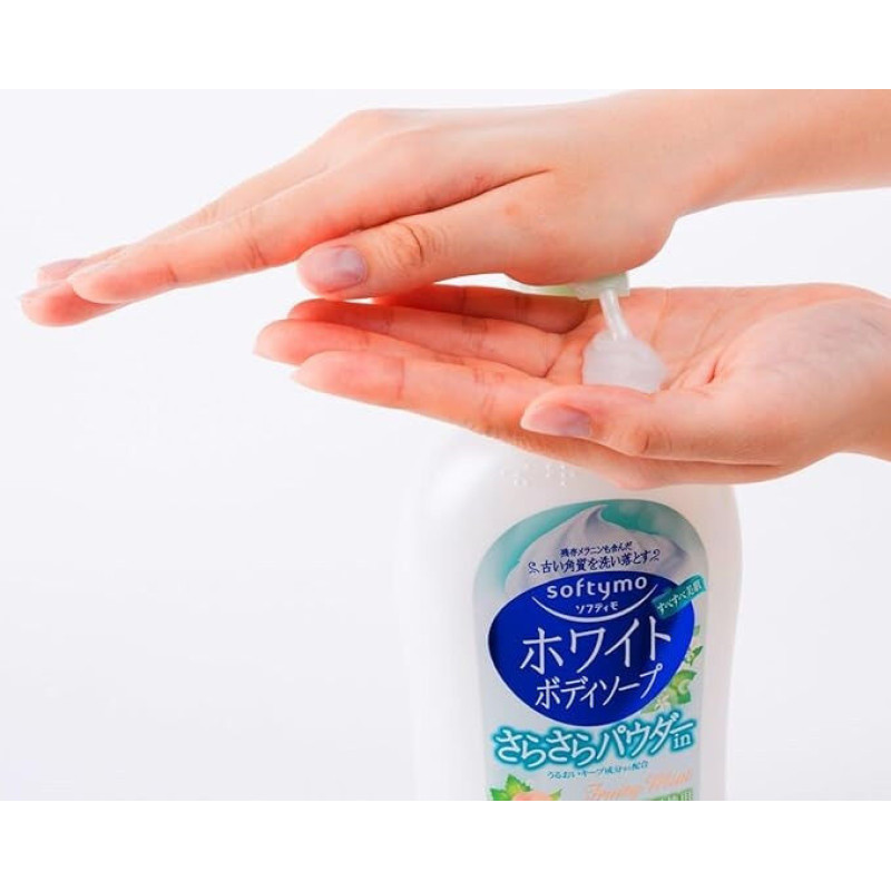 KOSE Softymo White Body Soap гель для душа с пудрой и ментолом, 600 мл