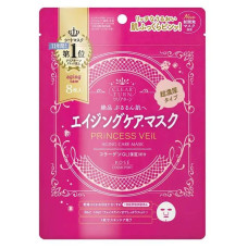 KOSE Clear Turn Princess Veil антивікова маска 6-в-1 від зморшок 8 шт