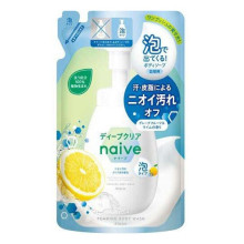 Kracie Naive Deep Clear пінне мило для тіла з екстрактом грейпфрута, поповнення 480 мл для дозаторів-піноутворювачів