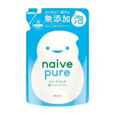 Kracie Naive Pure пінне мило для тіла для всієї родини, поповнення 450 мл