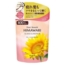 Kracie HIMAWARI Oil-in Gloss шампунь & Repair для блеска, запасной блок 400 мл
