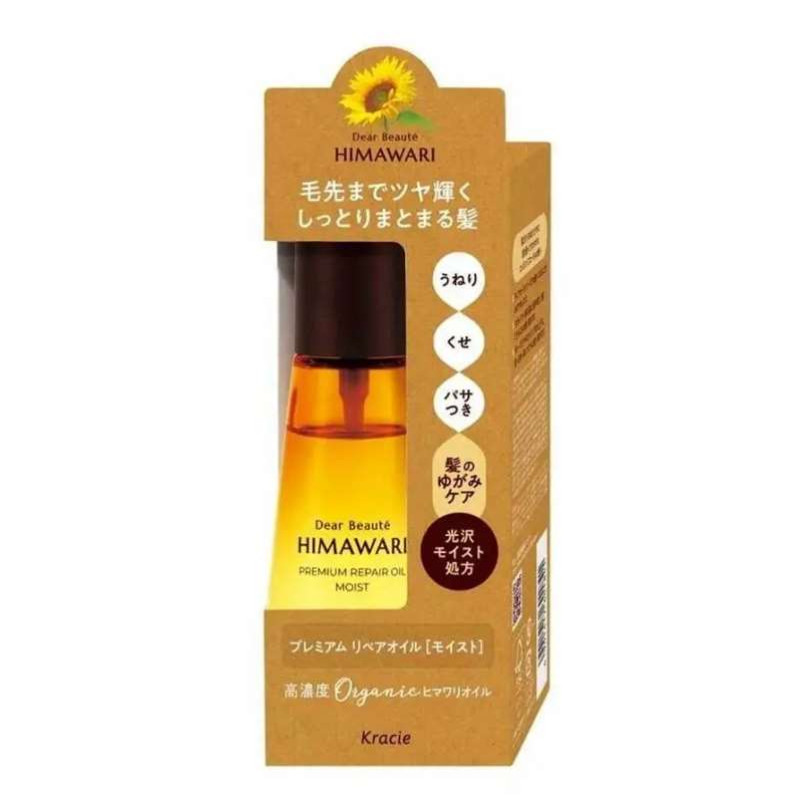 Kracie HIMAWARI Premium Repair Oil зволожуюча олія для випрямлення, гладкості волосся, 60 мл