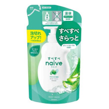 Kracie Naive Body Soap Aloe мило для тіла з екстрактом алое, поповнення 360ml