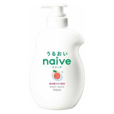Kracie Naive Body Soap жидкое мыло для тела Peach с экстрактом листьев персика, 530 мл
