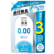 LION Soflan Premium Deodorizer Ultra Zero кондиціонер для білизни, захист від неприємних запахів, аромат мила, поповнення 1200 мл