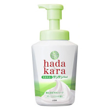 LION Hadakara Foam пенное мыло для тела: увлажнение и гладкость кожи, 530 мл