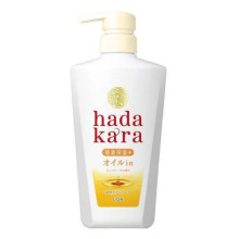 LION Hadakara Oil-in рідке зволожуюче мило для тіла, аромат троянди, 480 мл