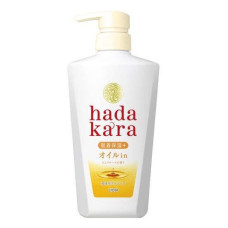 LION Hadakara Oil-in жидкое увлажняющее мыло для тела, аромат розы, 480 мл