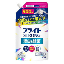 LION Bright Strong антибактеріальний кисневий відбілювач для білих і кольорових тканин, поповнення 900 мл