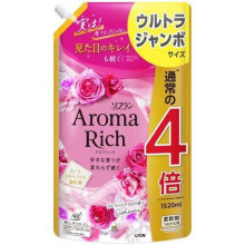 LION Soflan Aroma Rich Catherine парфюмированный кондиционер для белья, аромат цветов и фруктов, сменный блок 1520 мл