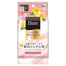 LION Ban Premium Refreshing Sheets вологі серветки без пудри, квітковий аромат, 30 шт