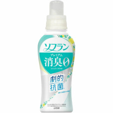 LION Soflan Premium Deodorizer кондиционер для белья, аромат свежей зелени, 510 мл