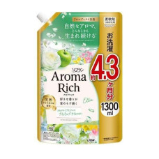 LION Soflan Aroma Rich Ellie парфумований кондиціонер для білизни, аромат свіжого букета, поповнення 1300 мл