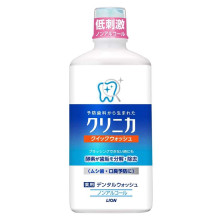 LION Clinica Quick Wash экспресс-ополаскиватель для полости рта без спирта, освежающая мята, 450 мл