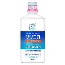 LION Clinica Quick Wash експрес-ополіскувач для ротової порожнини без спирту, освіжаюча м'ята, 450 мл