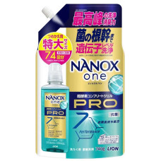 LION Nanox One Pro концентрированное жидкое средство для стирки, аромат пудрового мыла, запасной блок 740 г