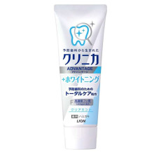 LION Clinica Advantage+ Whitening отбеливающая зубная паста с фтором и ферментами, прозрачная мята, 130 г
