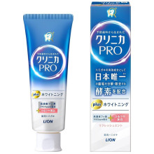 LION Clinica PRO plus Whitening отбеливающая зубная паста с фтором и ферментами, свежая мята, 95 г
