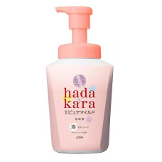 LION Hadakara Foam Pure Mild пенное увлажняющее мыло для тела для детей и взрослых, 550 мл