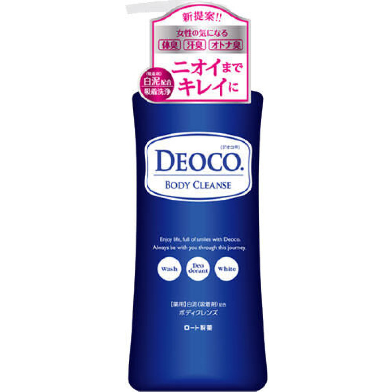 ROHTO Deoco Body Cleanse гель для душу з лактоном, каоліном повертає природний запах, 350 мл