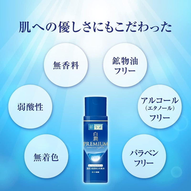 ROHTO Hada Labo Shirojun Premium Penetration Medicinal Whitening Milk молочко с транексамовой кислотой, глицирризинатом, 140 мл